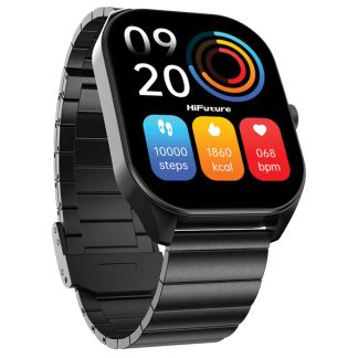 HiFuture Apex AMOLED Stainless Steel Smartwatch – Black