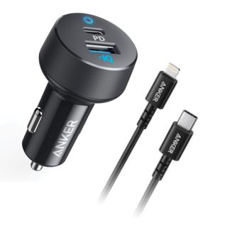 Anker Power Drive Classic PD2 with Type-C to Lightning Charging Cable – Black