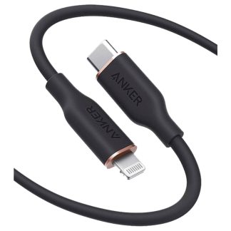 Anker A8663H11 PowerLine III Flow USB-C to Lightning Cable 6ft/1.8m – Midnight Black