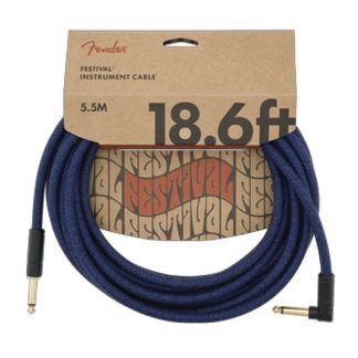 Fender 18.6′ Straight to Right Angle Festival Instrument Cable – Blue Dream