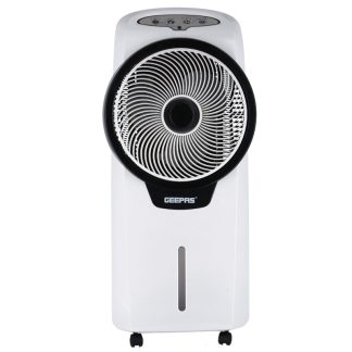 Geepas GAC9580 Rechargeable Air Cooler | Portable AC/DC Cooling System with 12V 4.5Ah Battery | 3-Speed Settings | Long Backup Duration| Compact & Energy Efficient Design