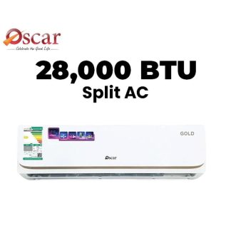 Oscar OS30MCR410 Split Air Conditioner | 2.5 Ton (28000 BTU) Capacity | Modern Design | Reliable Performance | White
