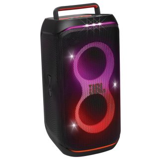 JBL PartyBox Club 120 – Black (Portable Party Speaker with Foldable Handle / Powerful JBL Pro Sound / Futuristic lightshow / Up to 12 Hours of Play time / Splash Proof / Dual Mic & Guitar Inputs