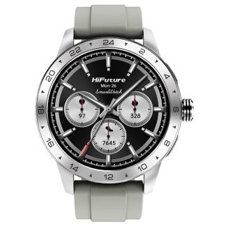 HiFuture FLEX2 Smartwatch – White (1.32″ AMOLED Screen / Bluetooth Calling / Sleep & Heart Rate Health Monitoring / IP68 Waterproof / Long Battery Life)