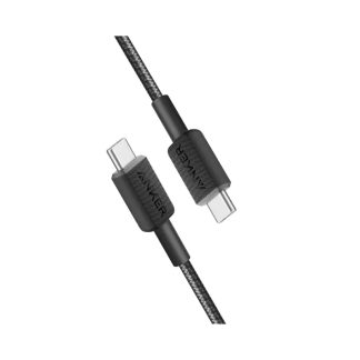 Anker USB-C to USB-C Cable | 3 ft | 60W | braided | Black – A81D5H11