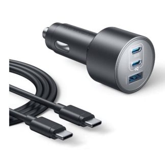 Anker Nano Car Charger | 167.5W | 3 Ports | USB C To USB C Cable | Black – B2737HA1