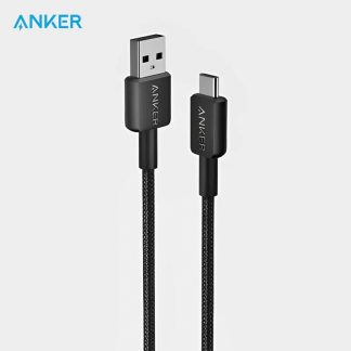 Anker 322 6ft Black USB A to USB C Braided Cable | Black – A81H6H11
