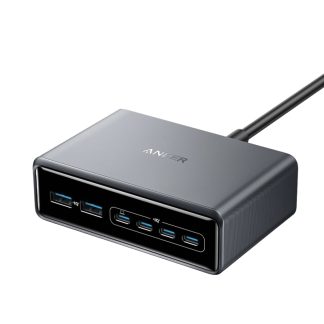 Anker Prime Super Charged 6-in-1 Desktop Charging Station |200W | 6 Ports | GaN | Black – A2683V41