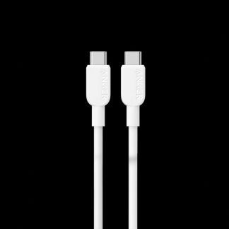 Anker USB-C to USB-C Cable | 3 ft | 60W | braided | White – A81D5H21