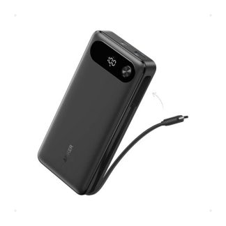 Anker Power Bank 20000mAH 87W Built-In USB-C Cable | Black – A1383H11
