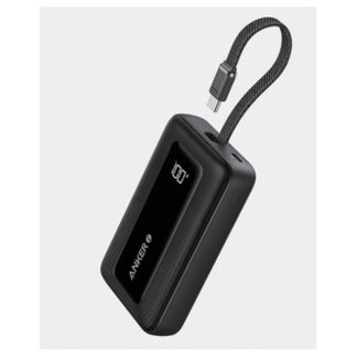 Anker Zolo Power Bank 10K | 30W | Built-In USB-C Cable | Black – A1688H11