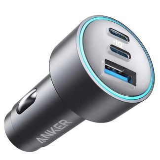 Anker 535 Power Drive | Dual Port Type C And USB A | 67W Car Charger |Grey – A2731HA1