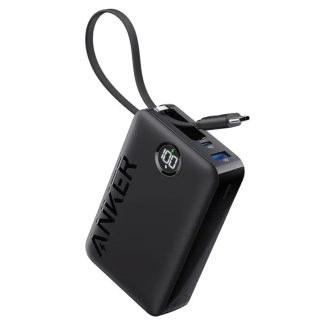 Anker Power Bank 20000mAh 22.5W with Built in USB-C Cable – A1647H11 – Black