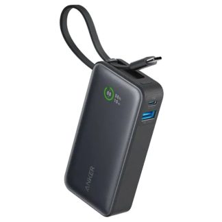 Anker Nano Power Bank (30W,Built-In USB-C Cable) – Black – A1259H11