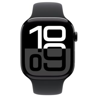 Apple Watch Series 10 GPS + Cellular 42mm Jet Black Aluminium Case – Black Sport Band – S/M – MWX63QA/A