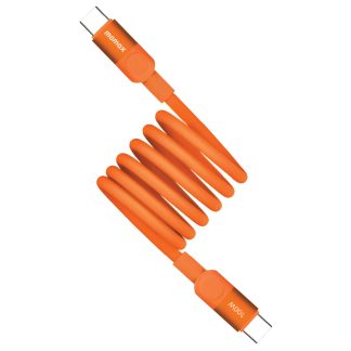 MOMAX Mag.Link Magnetic USB-C to USB-C Cable – 100W – 1m – DC52M – Orange