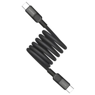 MOMAX Mag.Link Magnetic USB-C to USB-C Cable – 100W – 1m – DC52D – Black