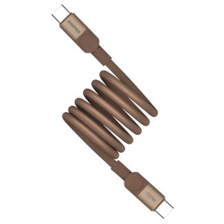 MOMAX Mag.Link Magnetic USB-C to USB-C Cable – 100W – 1m – DC52L2 – Desert Titanium