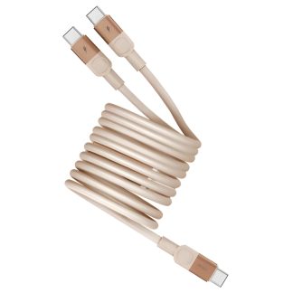 MOMAX Mag.Link Magnetic USB-C to Dual USB-C Cable – 100W – 2m – DC56L2 – Desert Titanium