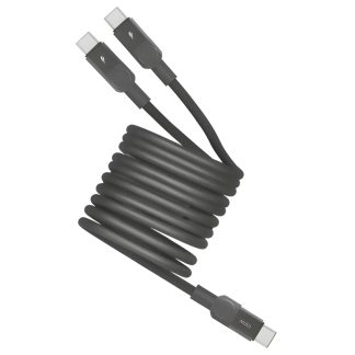 MOMAX Mag.Link Magnetic USB-C to Dual USB-C Cable – 100W – 2m – DC56D – Black