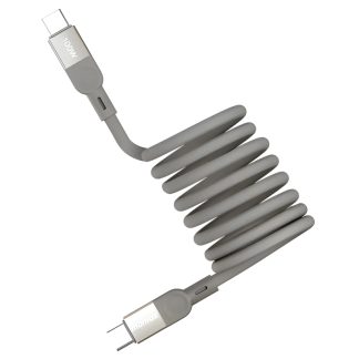 MOMAX Mag.Link Magnetic USB-C to USB-C Cable – 100W – 2m – DC36L – Titanium