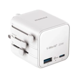 MOMAX 1-World 20W Travel Adaptor – White