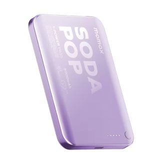 MOMAX 1-POWER PASS 5000mAh Magnetic Wireless Battery Pack – Purple