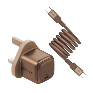 MOMAX 1-CHARGE GAN 30W 1 PORT CHARGER + 60W USB-C TO USB-C MAGNETIC CABLE 1M