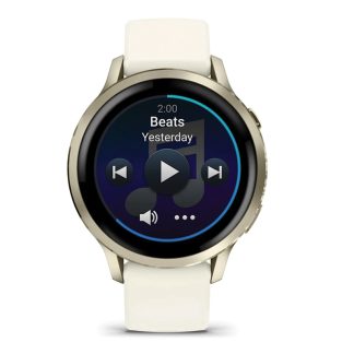 Garmin Venu 4 (41mm) GPS Smartwatch | Wi-Fi | Beige with Lunar Gold + Bone | Worldwide | 010-03013-00
