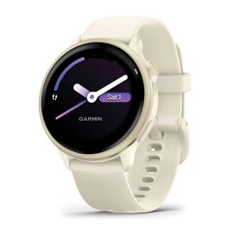 Garmin Vivoactive 6 GPS Smartwatch | Bone/Lunar Gold | Worldwide | Advanced Health and Fitness Features, Up to 11 Day Battery, Energy Monitoring, Sleep Coach | 010-02985-01