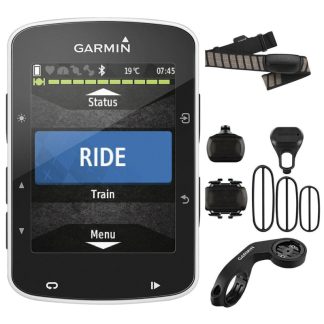 Garmin Edge® 520 Bundle GPS Cycling Computer | GPS/GLONASS | Heart Rate Monitor | Speed & Cadence Sensors | 2.3-inch Colour Display | 15-Hour Battery | IPX7 | 010-01369-00