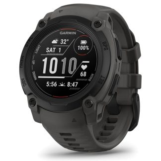 Garmin Instinct® E GPS Rugged Smartwatch | 40mm | Black Bezel | Charcoal Silicone Band | Worldwide | Multi-GNSS | 10 ATM | Up to 14 Days Battery | 010-02932-00