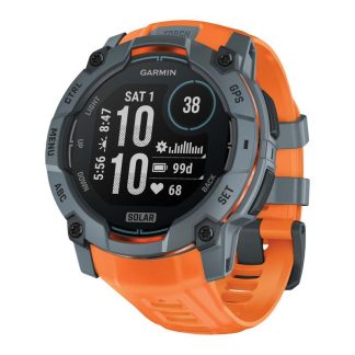 Garmin Instinct® 3 Solar GPS Rugged Smartwatch | 50mm | Twilight Bezel | Solstice Silicone Band | Solar Charging | Multi-Band GPS | LED Flashlight | Worldwide | 010-02935-01