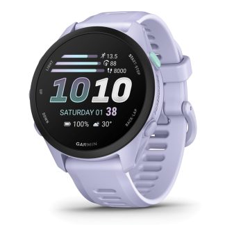 Garmin Forerunner® 70 GPS Running Smartwatch | 43mm | 1.2-inch AMOLED Display | Cool Lavender | Worldwide | 5 ATM | 010-04307-03