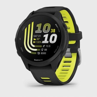 Garmin Forerunner® 170 GPS Running Smartwatch | Black/Amp Yellow | Worldwide | GPS Tracking | Heart Rate Monitoring | Up to 9 Days Battery | 010-03920-00