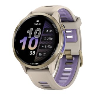 Garmin Forerunner® 970 GPS Running Smartwatch | AMOLED Display | French Gray/Indigo | EMEA | Titanium Bezel | 010-02969-12