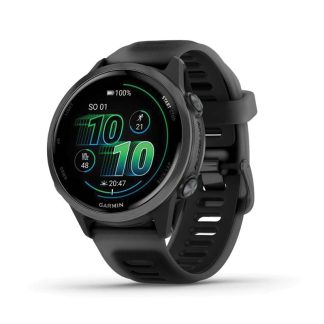 Garmin Forerunner® 570 GPS Running Smartwatch | 42mm | AMOLED Display | Slate Aluminum | Black Silicone Band | 010-02970-00