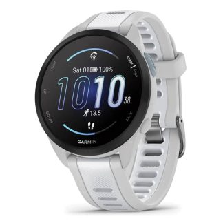 Garmin Forerunner 165 GPS Running Smartwatch | 1.2-inch AMOLED | Mist Gray/Whitestone | 20mm Silicone Band | Up to 11 Days Battery | 010-02863-21