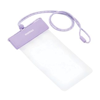 MOMAX Portable Hanging Waterproof Phone Pouch – IPX8 – Up to 7″ – SR25U – Purple