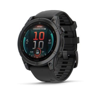 Garmin Fenix E Multisport GPS Smartwatch | 47mm | AMOLED | Slate Gray Stainless Steel | Black Silicone Band | EMEA/AUS/NZ/AFR/SAM | 010-03025-01