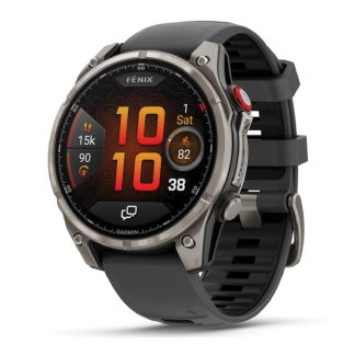 Garmin Fenix 8 Pro Multisport GPS Smartwatch | 47mm | AMOLED Sapphire | Carbon Gray DLC Titanium | Black/Pebble Gray Silicone Band | LTE & Satellite | EMEA | 010-03198-01