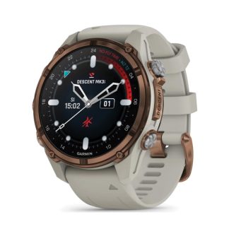 Garmin Descent Mk3i Dive Computer Smartwatch | 43mm | Bronze PVD Titanium | French Gray Silicone Band | Sapphire AMOLED Display | EMEA | 010-02753-14