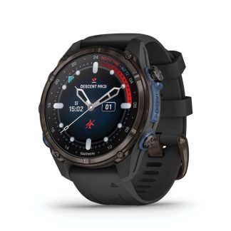Garmin Descent Mk3i Dive Computer Smartwatch | 43mm | Carbon Gray DLC Titanium | Black Silicone Band | Sapphire AMOLED Display | EMEA | 010-02753-11