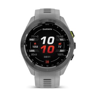 Garmin Approach S70 Golf GPS Smartwatch | 42mm | Black Ceramic Bezel | Powder Gray Silicone Band | AMOLED Display | 010-02746-11