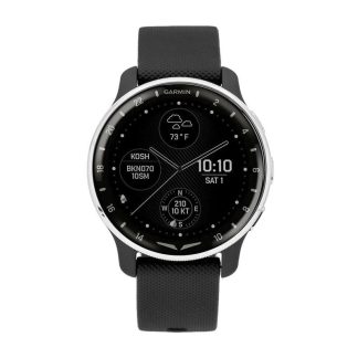 Garmin D2 Air X10 Aviator Smartwatch | GPS | 43mm | AMOLED Display | Black | Stainless Steel Bezel | Silicone Band | 010-02496-19
