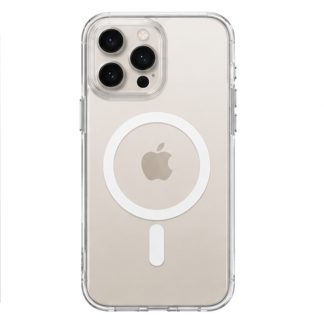 MOMAX Ultra-Thin Magnetic Case for iPhone 16 Pro 6.3″ – Clear