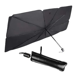 Green Lion Car Windshield Sunshade Umbrella – Black