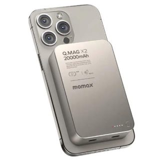 MOMAX Q.Mag X2 Magnetic Wireless Battery Pack | 20000mAh | 23.5mm Ultra Compact