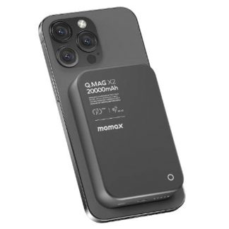 MOMAX Q.Mag X2 20000mAh Gen 2 MagSafe Wireless Power Bank – Black