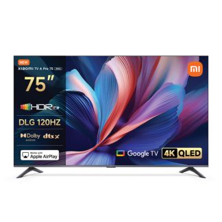Xiaomi TV A Pro 75 2026 | 75 Inch | Google TV | QLED | 4K Display | Dolby Audio, DTS-X & DTS Virtual:X | Premium Quality Metallic Design | 360° Bluetooth Remote Control | L75MB, APME